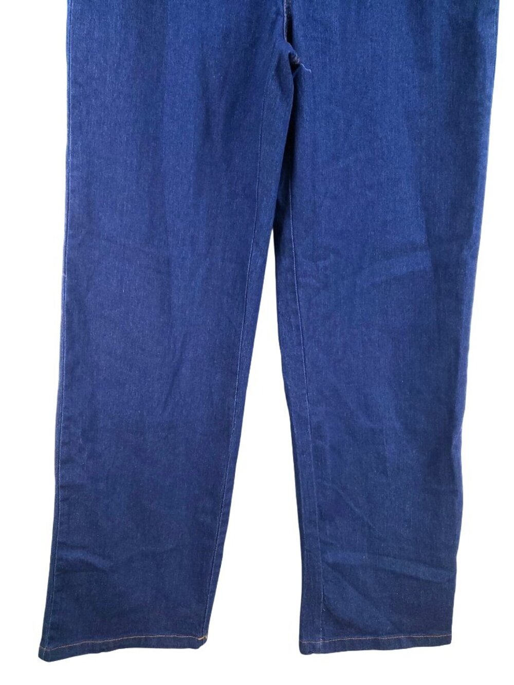 Womens XXL Dark Denim Coveralls Stretch Cotton Blend Long Sleeve Button Front - Picture 6 of 10